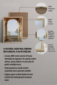 HOMEPACK Ahşap Çerçeveli Tablo Çerçeveli Poster Sanatsal Modern Duvar Dekoru BEK-8209