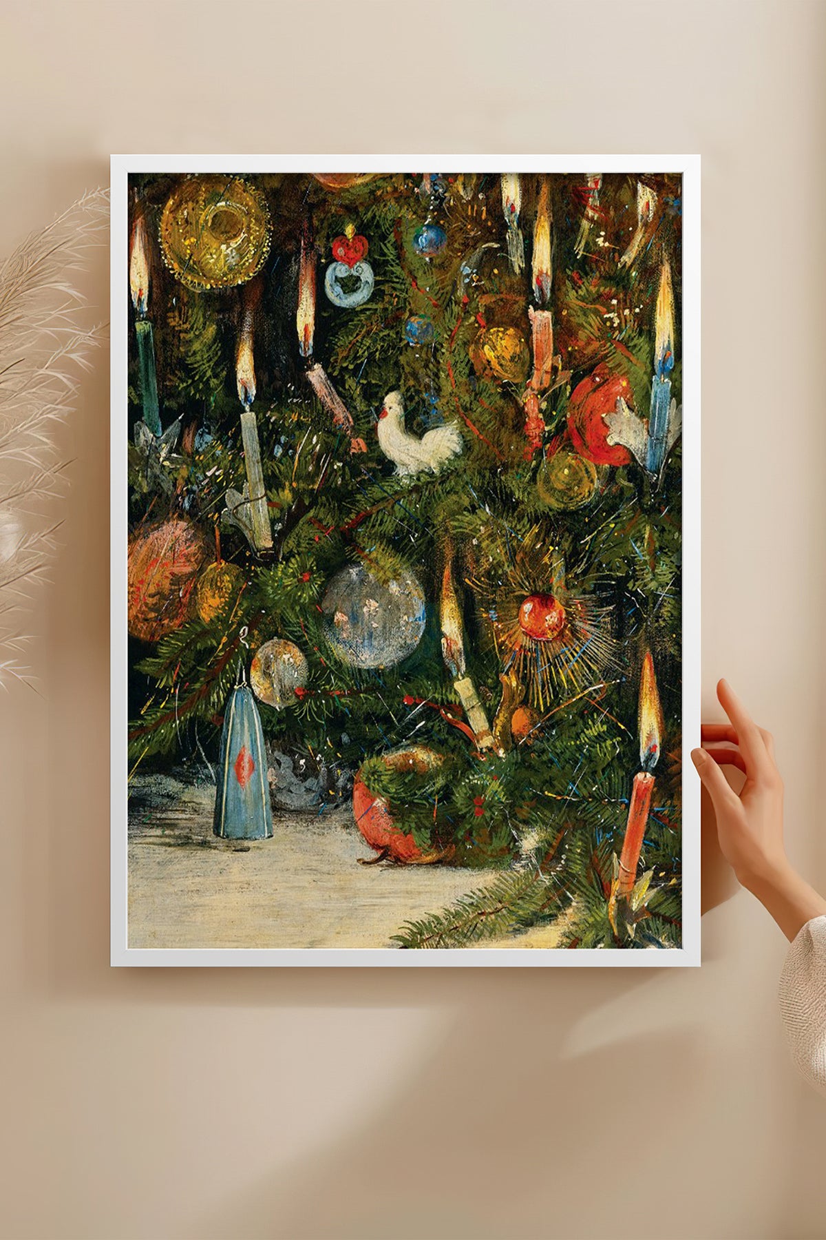 HOMEPACK Ahşap Çerçeveli Tablo Çerçeveli Poster Sanatsal Modern Duvar Dekoru BEK-8210