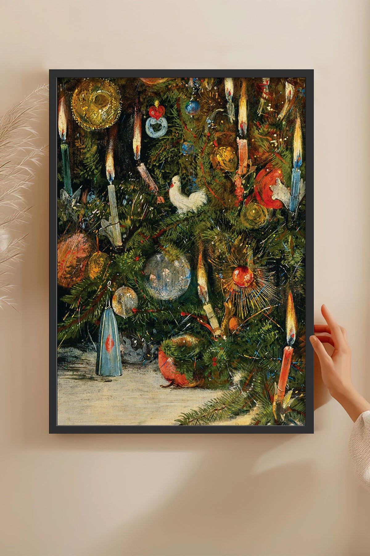 HOMEPACK Ahşap Çerçeveli Tablo Çerçeveli Poster Sanatsal Modern Duvar Dekoru BEK-8210