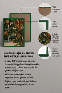 HOMEPACK Ahşap Çerçeveli Tablo Çerçeveli Poster Sanatsal Modern Duvar Dekoru BEK-8210