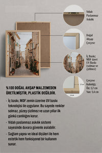HOMEPACK Ahşap Çerçeveli Tablo Çerçeveli Poster Sanatsal Modern Duvar Dekoru BEK-8211