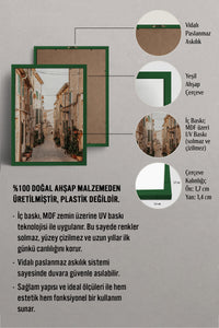 HOMEPACK Ahşap Çerçeveli Tablo Çerçeveli Poster Sanatsal Modern Duvar Dekoru BEK-8211