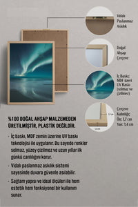 HOMEPACK Ahşap Çerçeveli Tablo Çerçeveli Poster Sanatsal Modern Duvar Dekoru BEK-8212