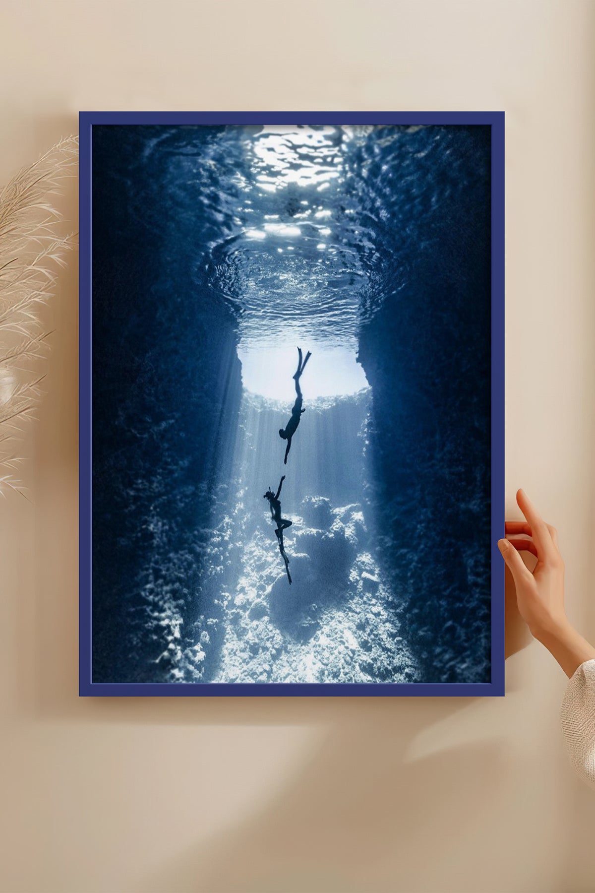 HOMEPACK Ahşap Çerçeveli Tablo Çerçeveli Poster Sanatsal Modern Duvar Dekoru BEK-8213