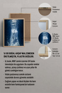 HOMEPACK Ahşap Çerçeveli Tablo Çerçeveli Poster Sanatsal Modern Duvar Dekoru BEK-8213