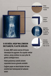 HOMEPACK Ahşap Çerçeveli Tablo Çerçeveli Poster Sanatsal Modern Duvar Dekoru BEK-8213