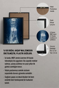 HOMEPACK Ahşap Çerçeveli Tablo Çerçeveli Poster Sanatsal Modern Duvar Dekoru BEK-8213