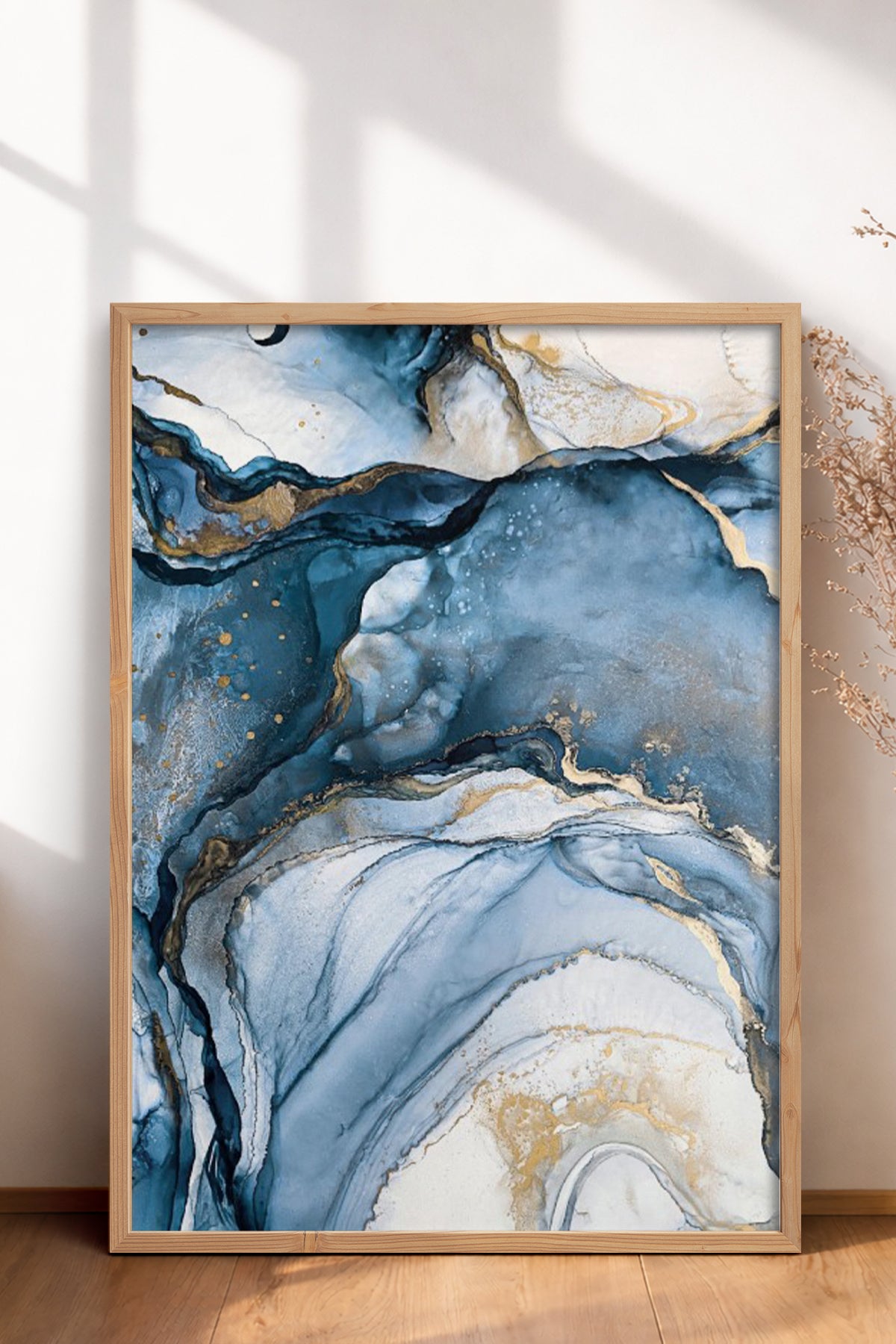 HOMEPACK Ahşap Çerçeveli Tablo Çerçeveli Poster Sanatsal Modern Duvar Dekoru BEK-8214