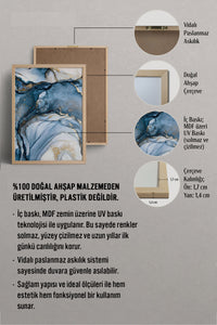 HOMEPACK Ahşap Çerçeveli Tablo Çerçeveli Poster Sanatsal Modern Duvar Dekoru BEK-8214