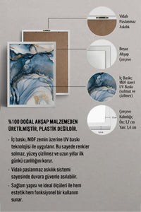 HOMEPACK Ahşap Çerçeveli Tablo Çerçeveli Poster Sanatsal Modern Duvar Dekoru BEK-8214