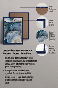 HOMEPACK Ahşap Çerçeveli Tablo Çerçeveli Poster Sanatsal Modern Duvar Dekoru BEK-8214