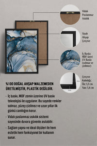 HOMEPACK Ahşap Çerçeveli Tablo Çerçeveli Poster Sanatsal Modern Duvar Dekoru BEK-8214