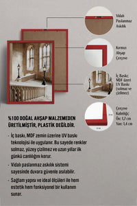 HOMEPACK Ahşap Çerçeveli Tablo Çerçeveli Poster Sanatsal Modern Duvar Dekoru BEK-8215