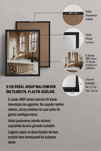 HOMEPACK Ahşap Çerçeveli Tablo Çerçeveli Poster Sanatsal Modern Duvar Dekoru BEK-8215