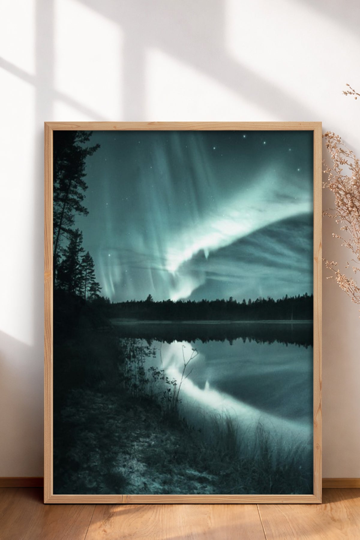HOMEPACK Ahşap Çerçeveli Tablo Çerçeveli Poster Sanatsal Modern Duvar Dekoru BEK-8216