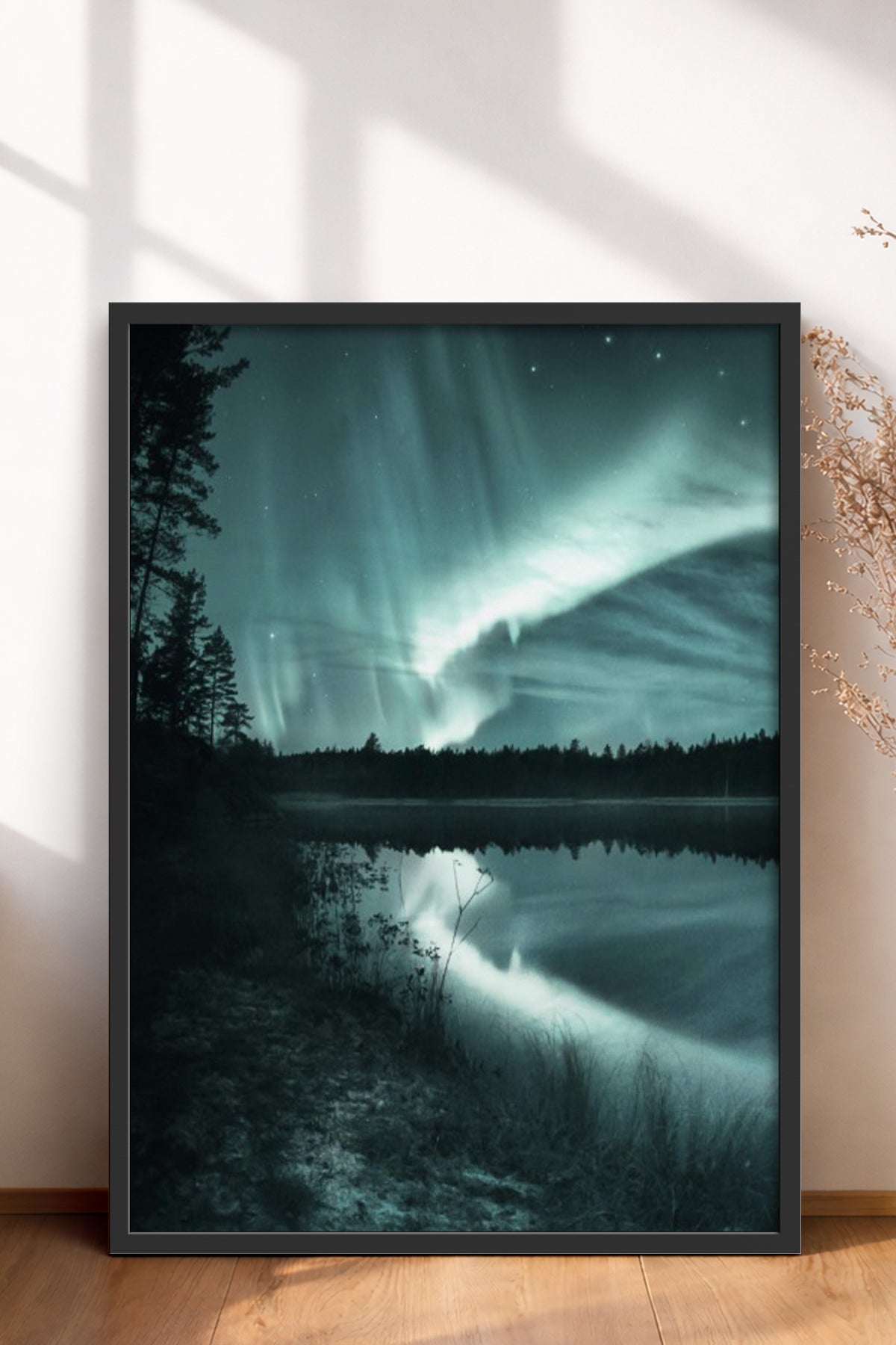 HOMEPACK Ahşap Çerçeveli Tablo Çerçeveli Poster Sanatsal Modern Duvar Dekoru BEK-8216