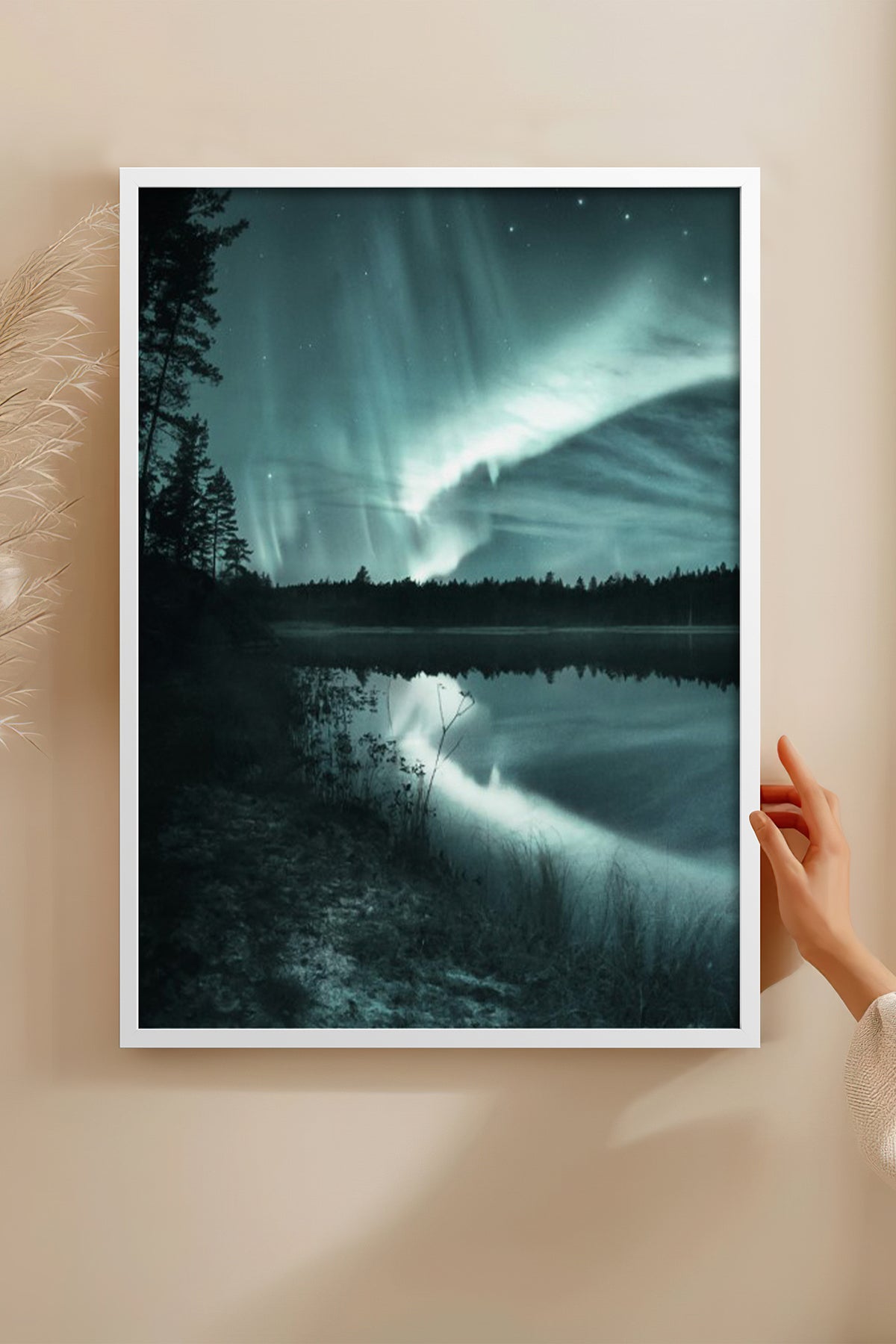 HOMEPACK Ahşap Çerçeveli Tablo Çerçeveli Poster Sanatsal Modern Duvar Dekoru BEK-8216