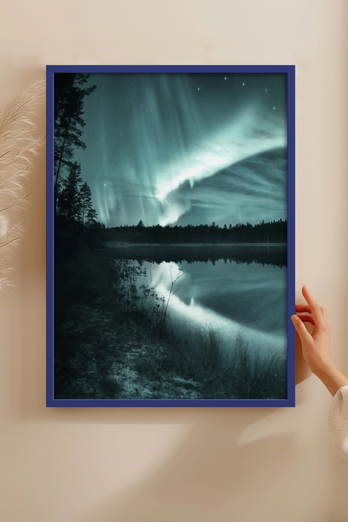 HOMEPACK Ahşap Çerçeveli Tablo Çerçeveli Poster Sanatsal Modern Duvar Dekoru BEK-8216