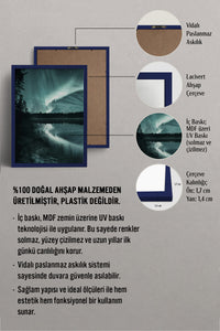 HOMEPACK Ahşap Çerçeveli Tablo Çerçeveli Poster Sanatsal Modern Duvar Dekoru BEK-8216