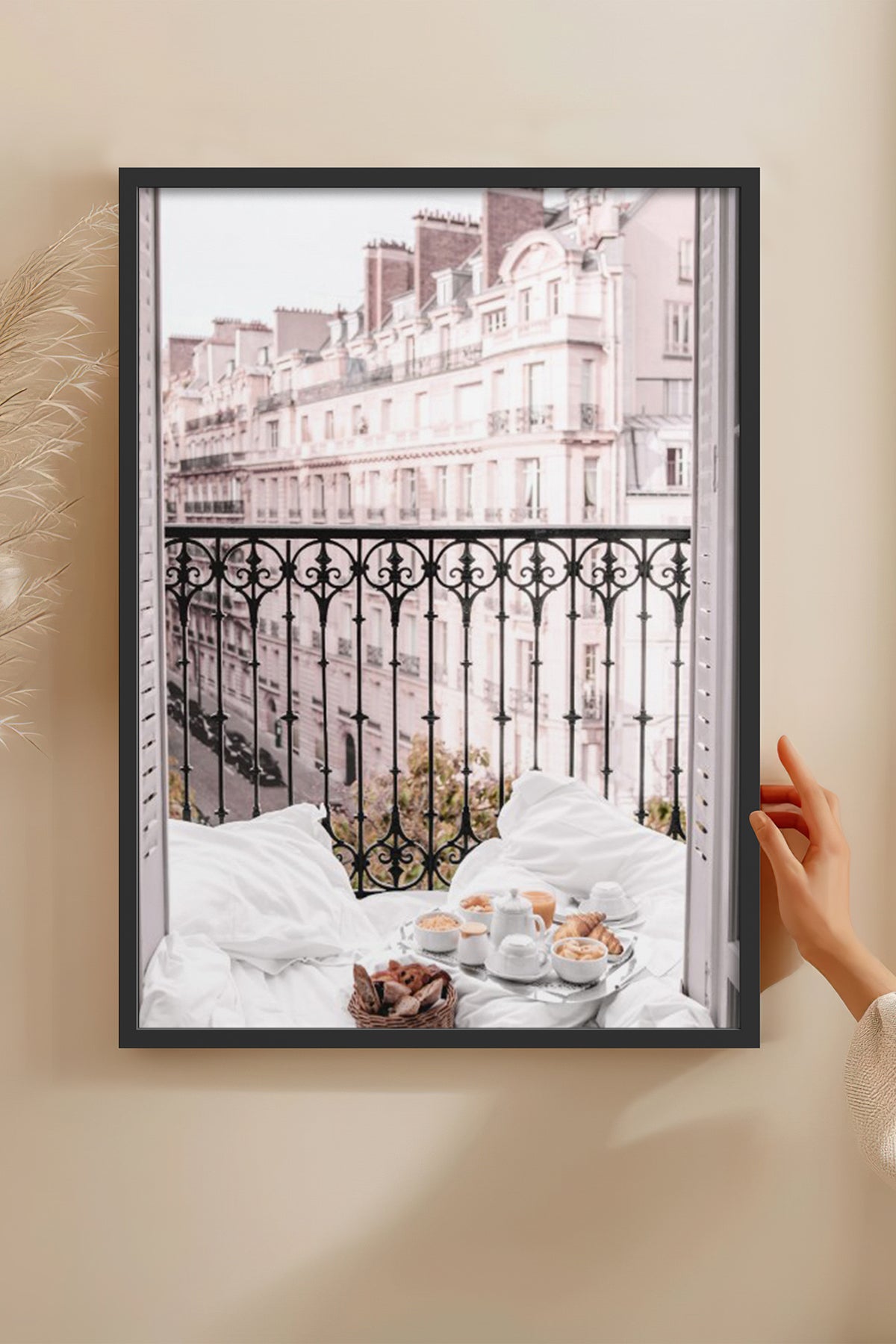HOMEPACK Ahşap Çerçeveli Tablo Çerçeveli Poster Sanatsal Modern Duvar Dekoru BEK-8217