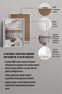 HOMEPACK Ahşap Çerçeveli Tablo Çerçeveli Poster Sanatsal Modern Duvar Dekoru BEK-8217