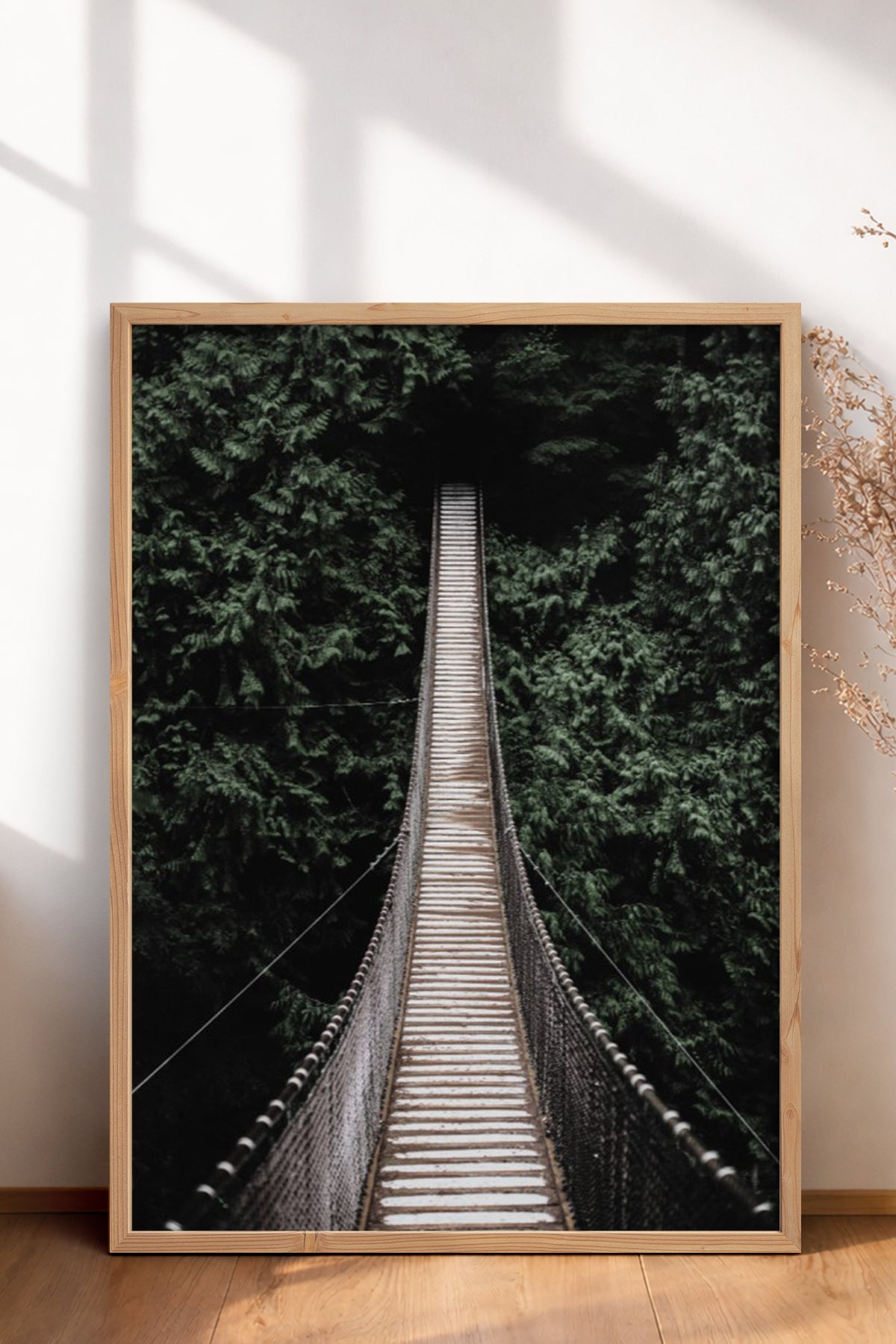 HOMEPACK Ahşap Çerçeveli Tablo Çerçeveli Poster Sanatsal Modern Duvar Dekoru BEK-8218