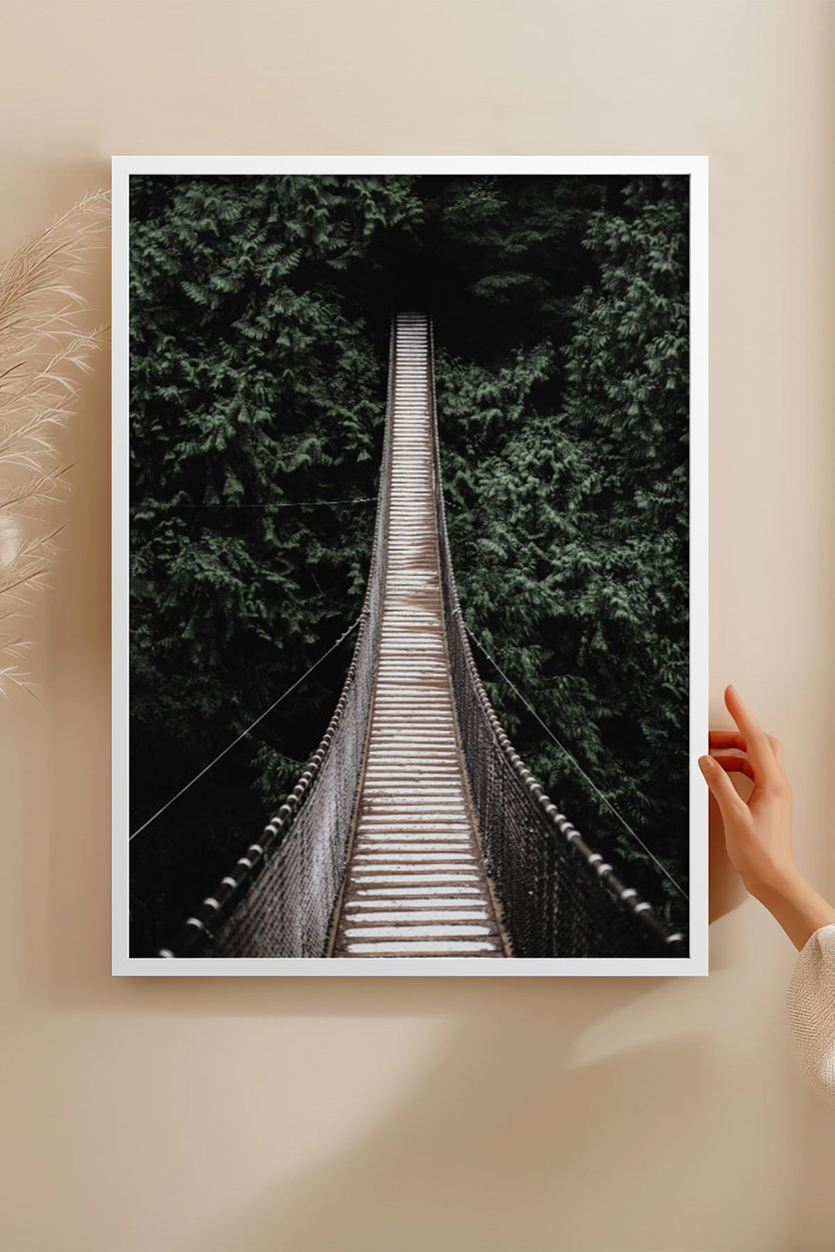 HOMEPACK Ahşap Çerçeveli Tablo Çerçeveli Poster Sanatsal Modern Duvar Dekoru BEK-8218