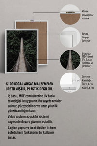 HOMEPACK Ahşap Çerçeveli Tablo Çerçeveli Poster Sanatsal Modern Duvar Dekoru BEK-8218