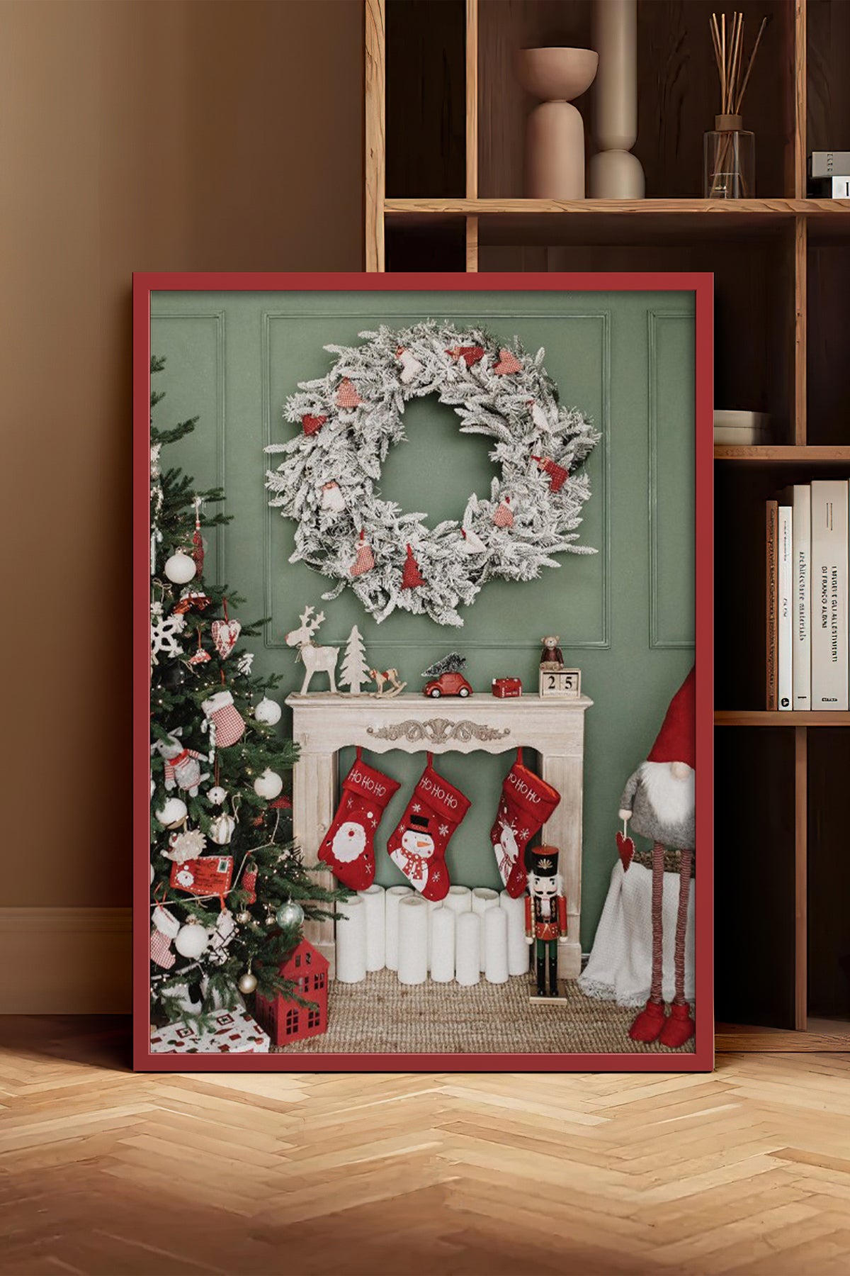 HOMEPACK Ahşap Çerçeveli Tablo Çerçeveli Poster Sanatsal Modern Duvar Dekoru BEK-8219