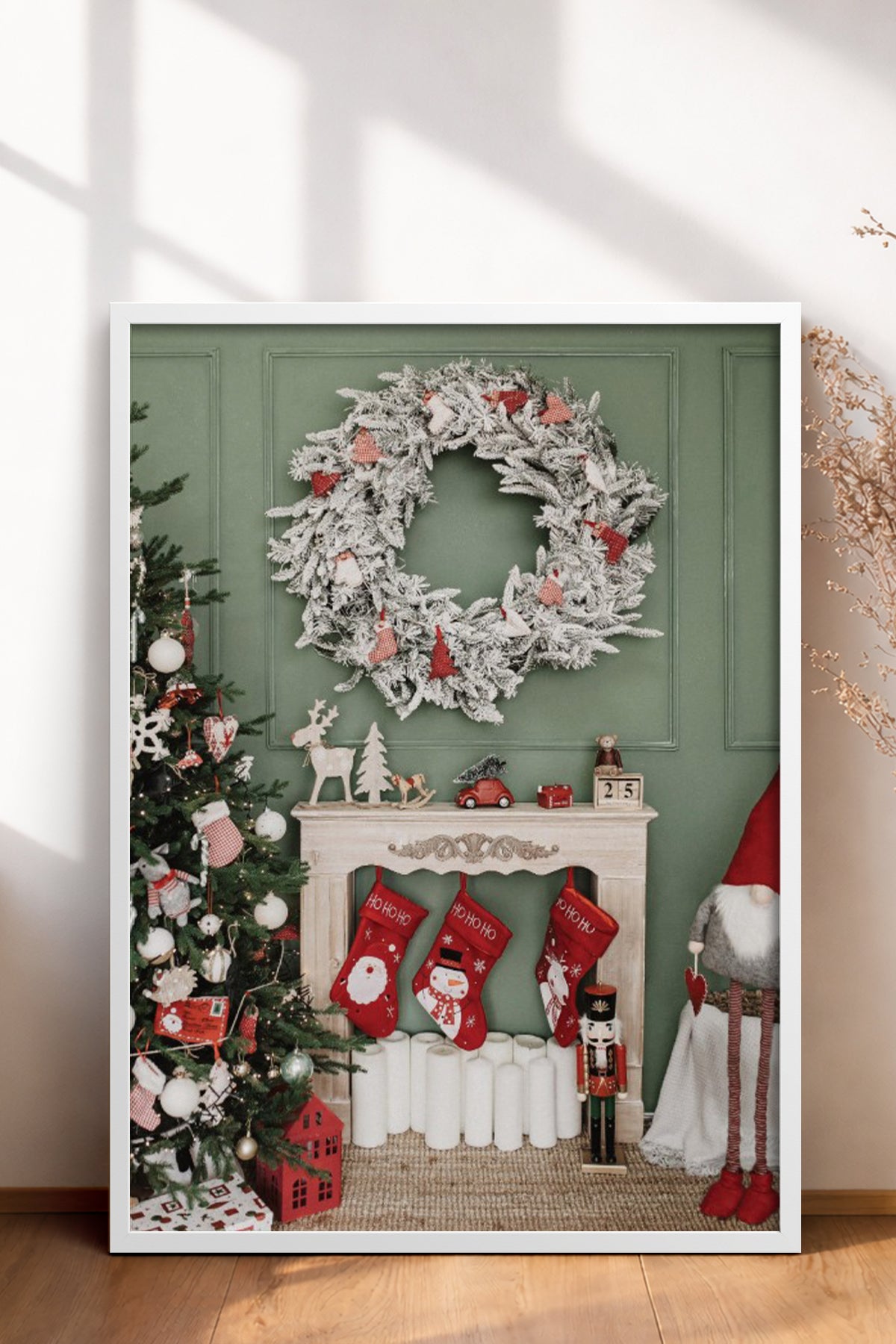 HOMEPACK Ahşap Çerçeveli Tablo Çerçeveli Poster Sanatsal Modern Duvar Dekoru BEK-8219