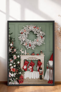 HOMEPACK Ahşap Çerçeveli Tablo Çerçeveli Poster Sanatsal Modern Duvar Dekoru BEK-8219