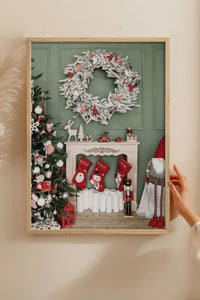HOMEPACK Ahşap Çerçeveli Tablo Çerçeveli Poster Sanatsal Modern Duvar Dekoru BEK-8219