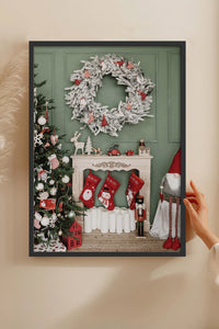 HOMEPACK Ahşap Çerçeveli Tablo Çerçeveli Poster Sanatsal Modern Duvar Dekoru BEK-8219
