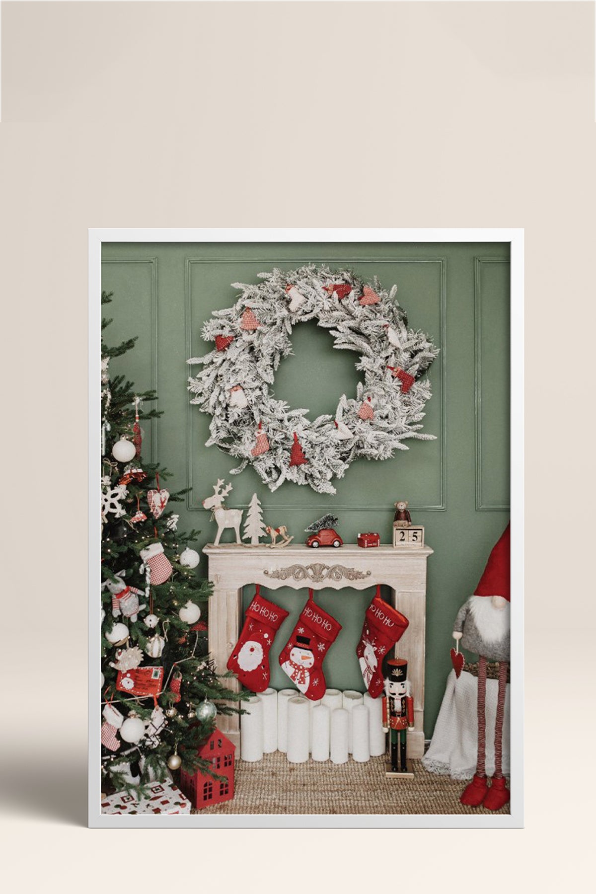 HOMEPACK Ahşap Çerçeveli Tablo Çerçeveli Poster Sanatsal Modern Duvar Dekoru BEK-8219
