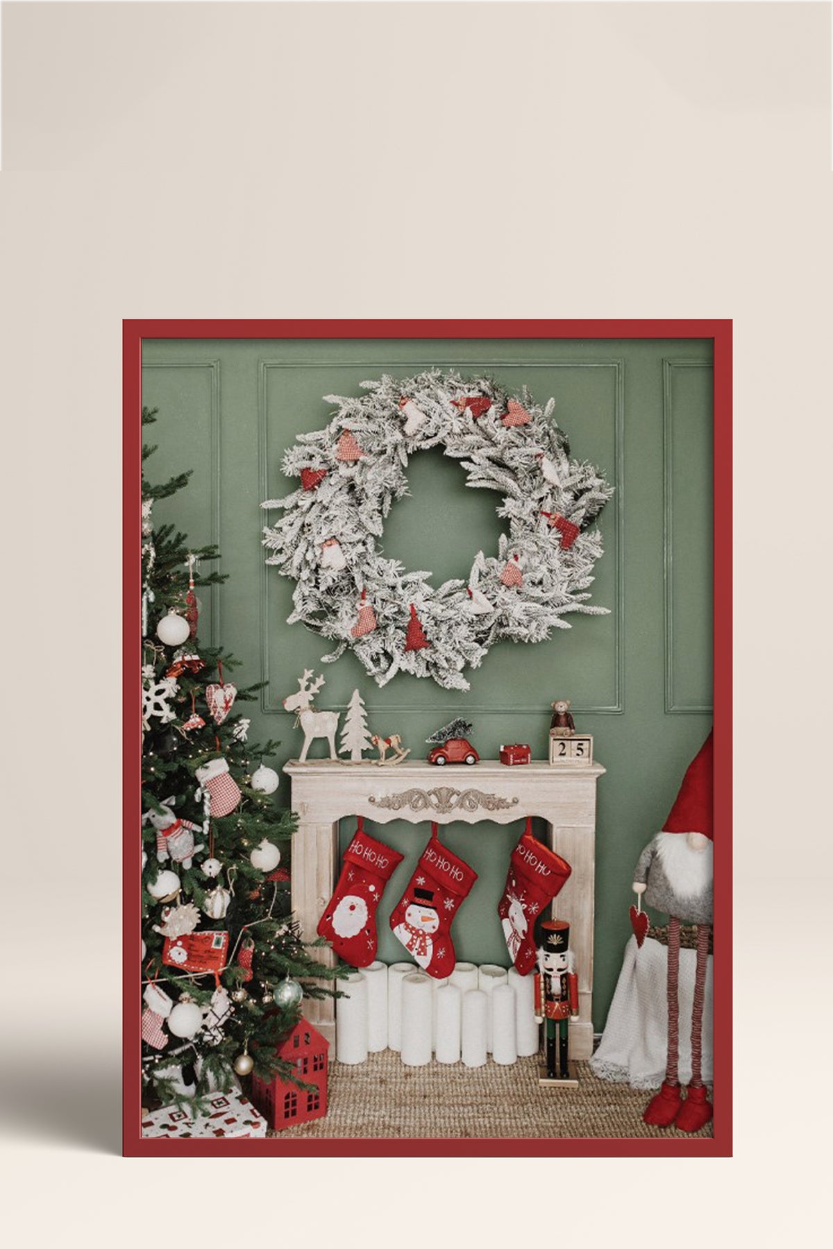 HOMEPACK Ahşap Çerçeveli Tablo Çerçeveli Poster Sanatsal Modern Duvar Dekoru BEK-8219