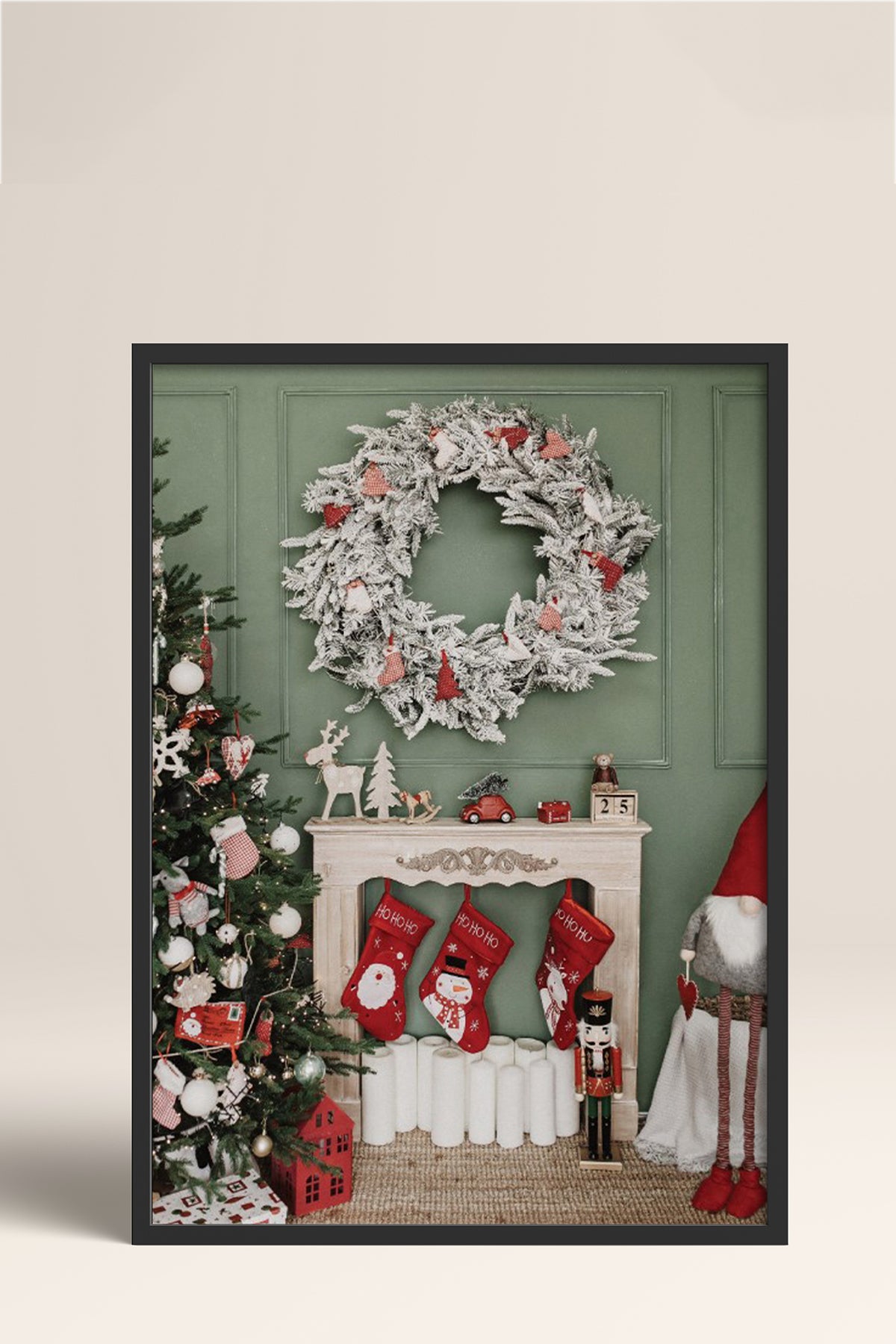 HOMEPACK Ahşap Çerçeveli Tablo Çerçeveli Poster Sanatsal Modern Duvar Dekoru BEK-8219