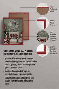 HOMEPACK Ahşap Çerçeveli Tablo Çerçeveli Poster Sanatsal Modern Duvar Dekoru BEK-8219