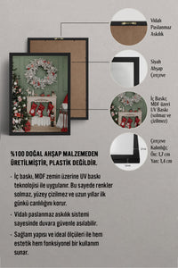 HOMEPACK Ahşap Çerçeveli Tablo Çerçeveli Poster Sanatsal Modern Duvar Dekoru BEK-8219