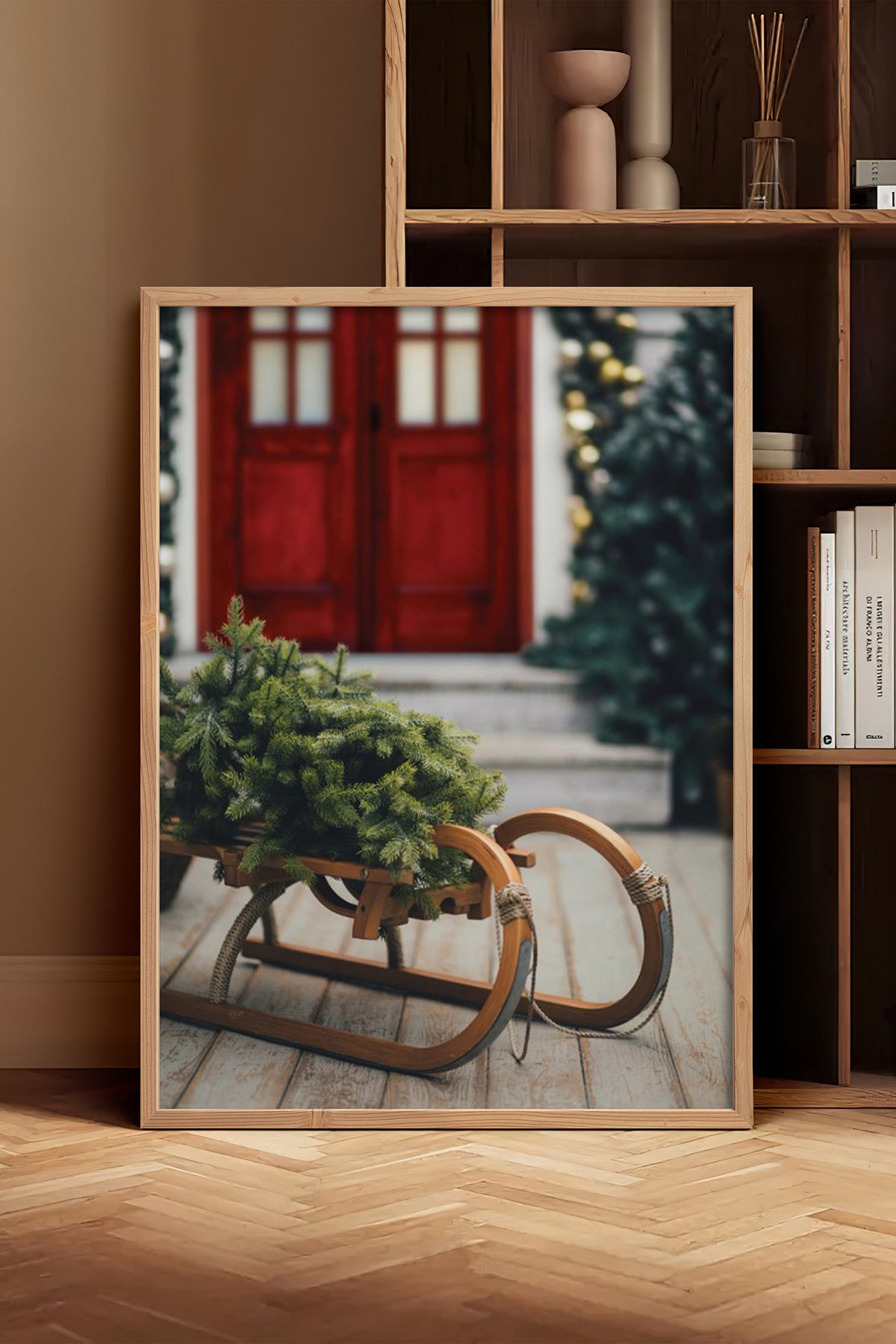 HOMEPACK Ahşap Çerçeveli Tablo Çerçeveli Poster Sanatsal Modern Duvar Dekoru BEK-8222