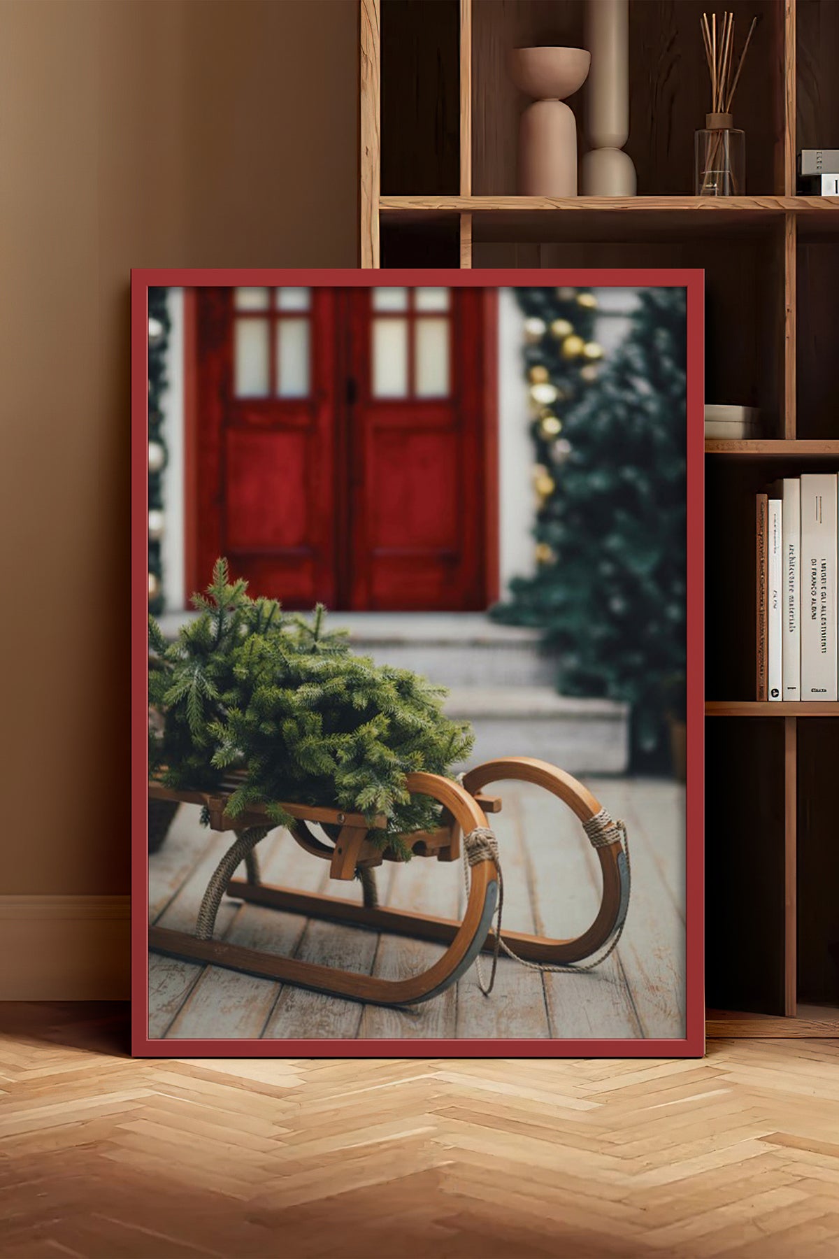 HOMEPACK Ahşap Çerçeveli Tablo Çerçeveli Poster Sanatsal Modern Duvar Dekoru BEK-8222