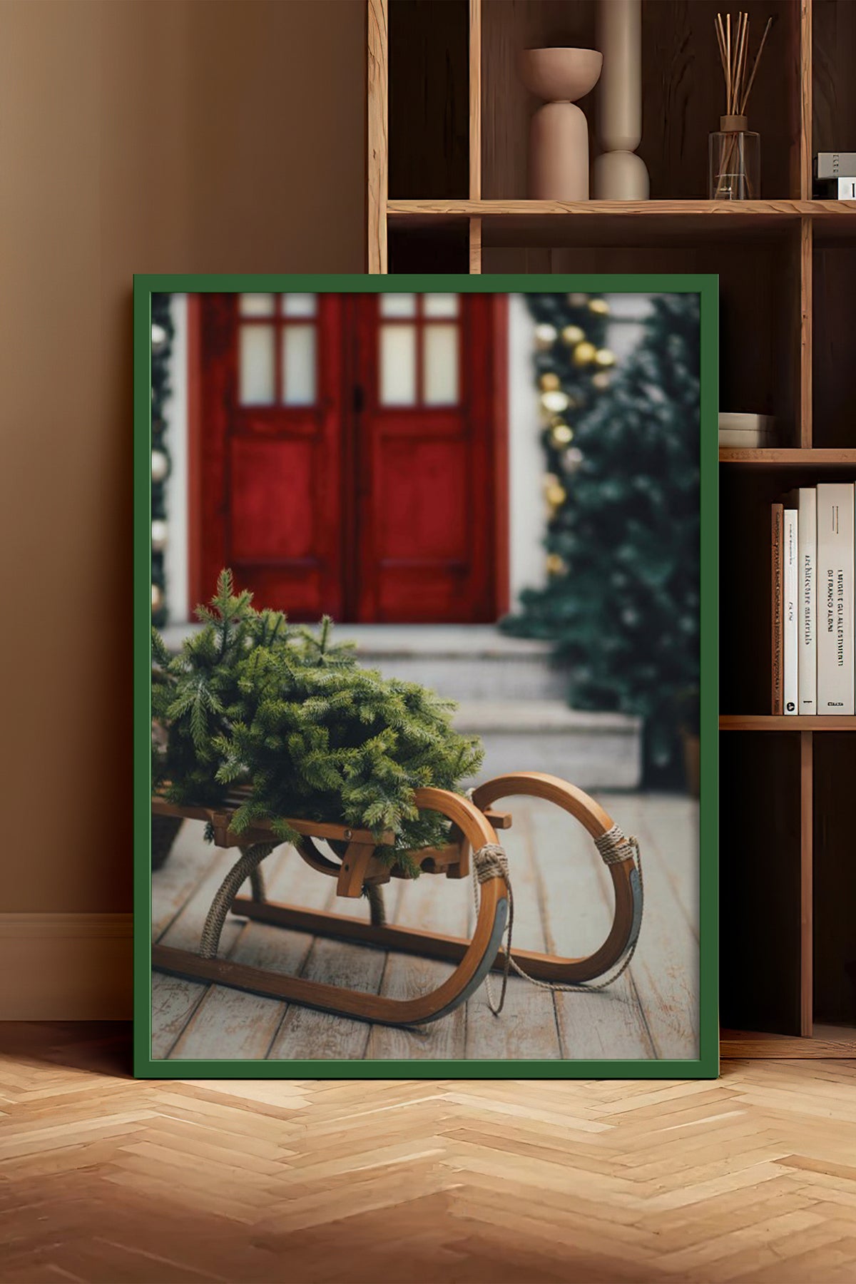 HOMEPACK Ahşap Çerçeveli Tablo Çerçeveli Poster Sanatsal Modern Duvar Dekoru BEK-8222
