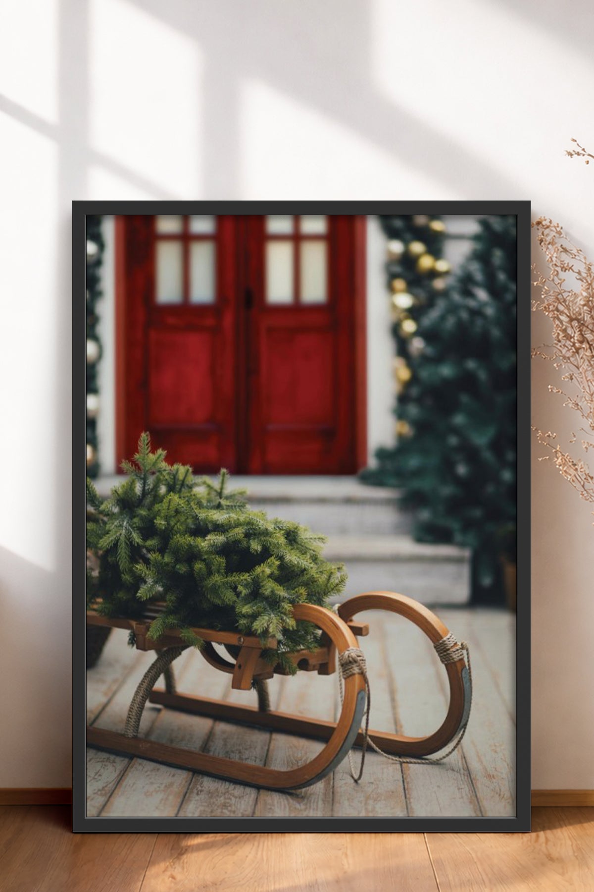 HOMEPACK Ahşap Çerçeveli Tablo Çerçeveli Poster Sanatsal Modern Duvar Dekoru BEK-8222