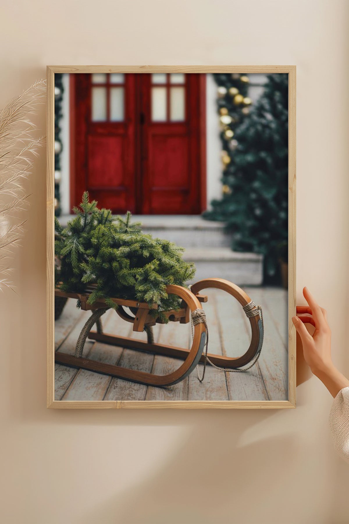 HOMEPACK Ahşap Çerçeveli Tablo Çerçeveli Poster Sanatsal Modern Duvar Dekoru BEK-8222