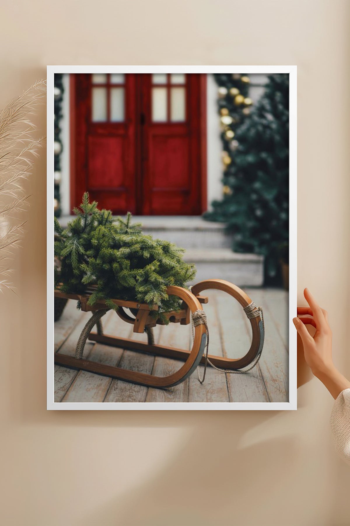 HOMEPACK Ahşap Çerçeveli Tablo Çerçeveli Poster Sanatsal Modern Duvar Dekoru BEK-8222