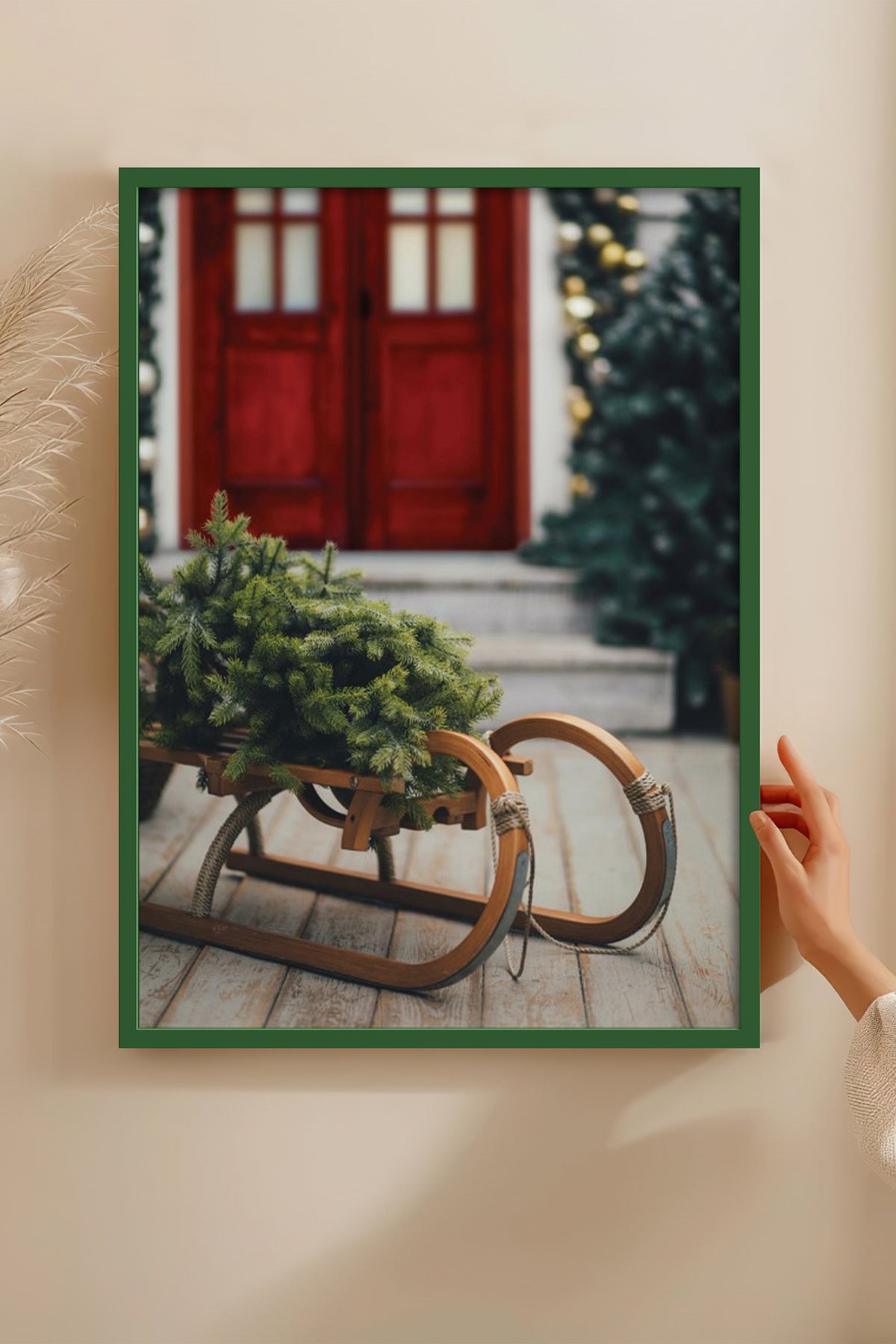 HOMEPACK Ahşap Çerçeveli Tablo Çerçeveli Poster Sanatsal Modern Duvar Dekoru BEK-8222