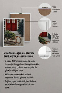 HOMEPACK Ahşap Çerçeveli Tablo Çerçeveli Poster Sanatsal Modern Duvar Dekoru BEK-8222