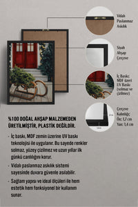 HOMEPACK Ahşap Çerçeveli Tablo Çerçeveli Poster Sanatsal Modern Duvar Dekoru BEK-8222