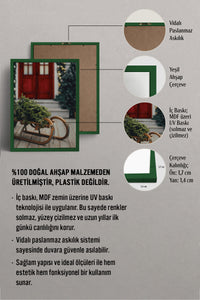 HOMEPACK Ahşap Çerçeveli Tablo Çerçeveli Poster Sanatsal Modern Duvar Dekoru BEK-8222
