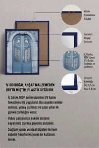 HOMEPACK Ahşap Çerçeveli Tablo Çerçeveli Poster Sanatsal Modern Duvar Dekoru BEK-8224