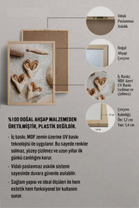 HOMEPACK Ahşap Çerçeveli Tablo Çerçeveli Poster Sanatsal Modern Duvar Dekoru BEK-8225